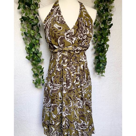 Vintage Rabbit Rabbit Rabbit Design Halter Above Knee Dress Women's 10 Medium - Picture 3 of 10